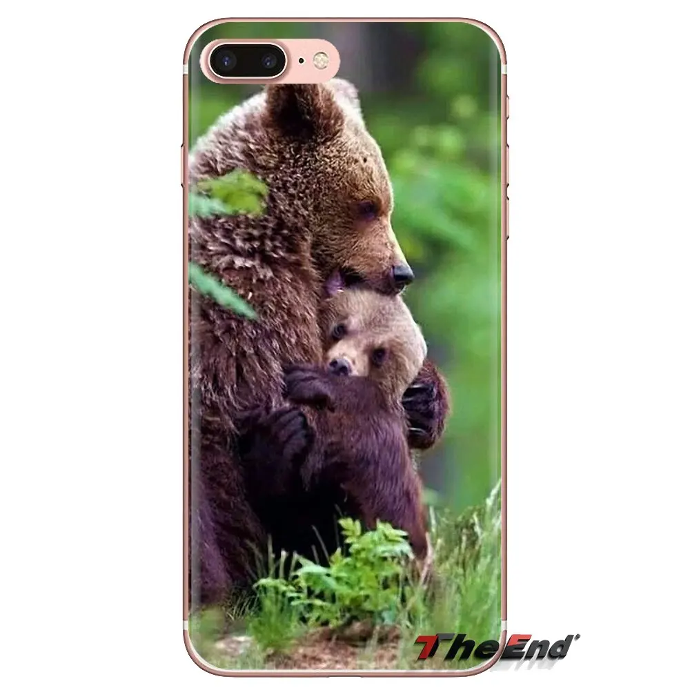 For Samsung Galaxy S3 S4 S5 Mini S6 S7 Edge S8 S9 S10 Plus Note 3 4 5 8 9 Silicone Phone Skin Case Mama Bear With Cubs Wallpaper |