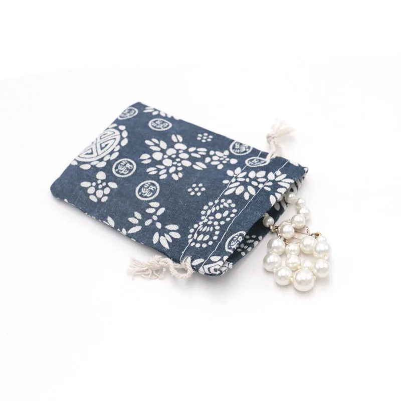 

5pcs/lot Drawable Cotton Bag Drawstring Pouch Wedding Birthday Christmas Party Gift Jewelry Packaging Display Bags 10x14cm