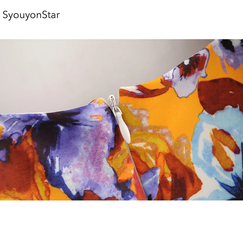 Женское облегающее платье youyonstar клубное мини с рукавами фонариками и принтом