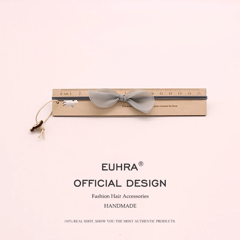 EUHRA, 3 цвета, эластичные резинки для волос, бант, Розочка, матовые шифоновые шарики, эластичная повязка для волос для женщин и девочек, детская резинка
