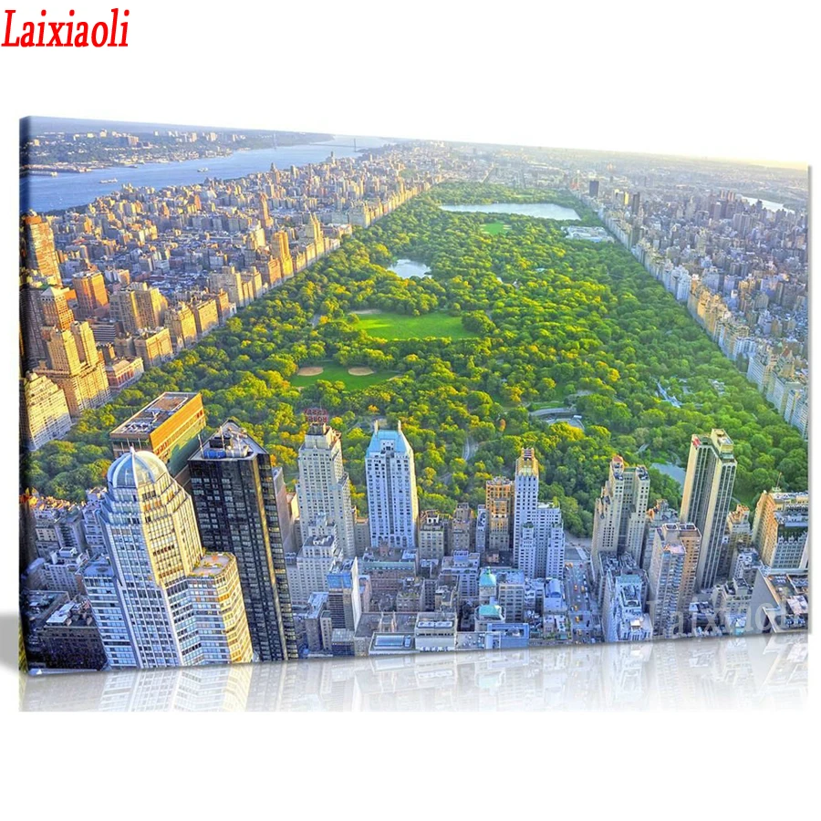 Алмазная мозаика с изображением Центрального парка Нью Йорка алмазная живопись