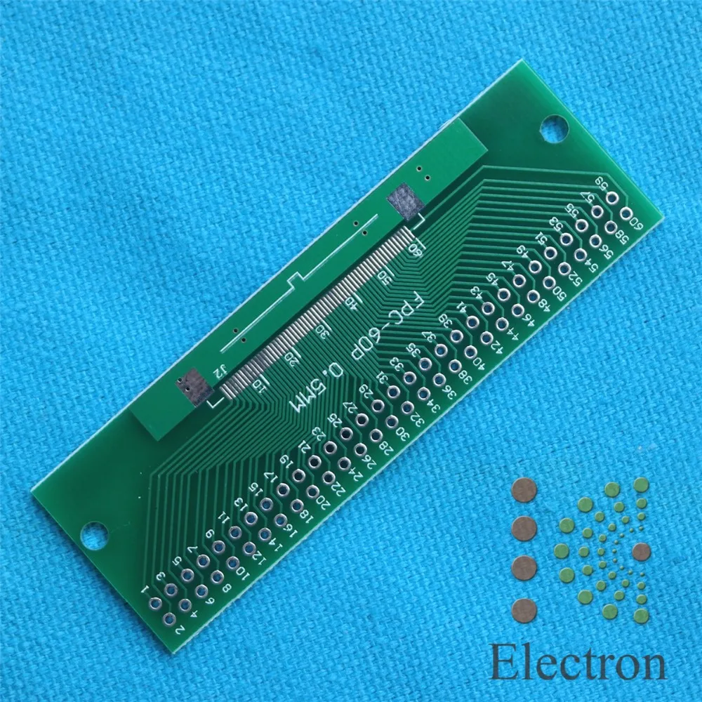 5 шт./лот 60P FFC FPC Адаптерная пластина 0 мм/1 мм Шаг до 2 54 60Pin плоский кабельный разъем