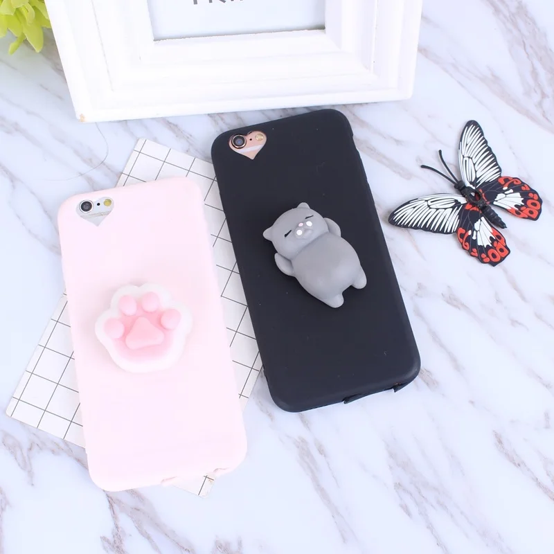 3D Squishy Doll Phone Cases Soft Case For Iphone 8 Plus 7 6 6S 5 5S Coque Fundas Capa Cover |