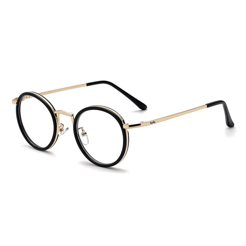 MINCL/Мужская круглая оправа прозрачные очки мода унисекс металлические женские