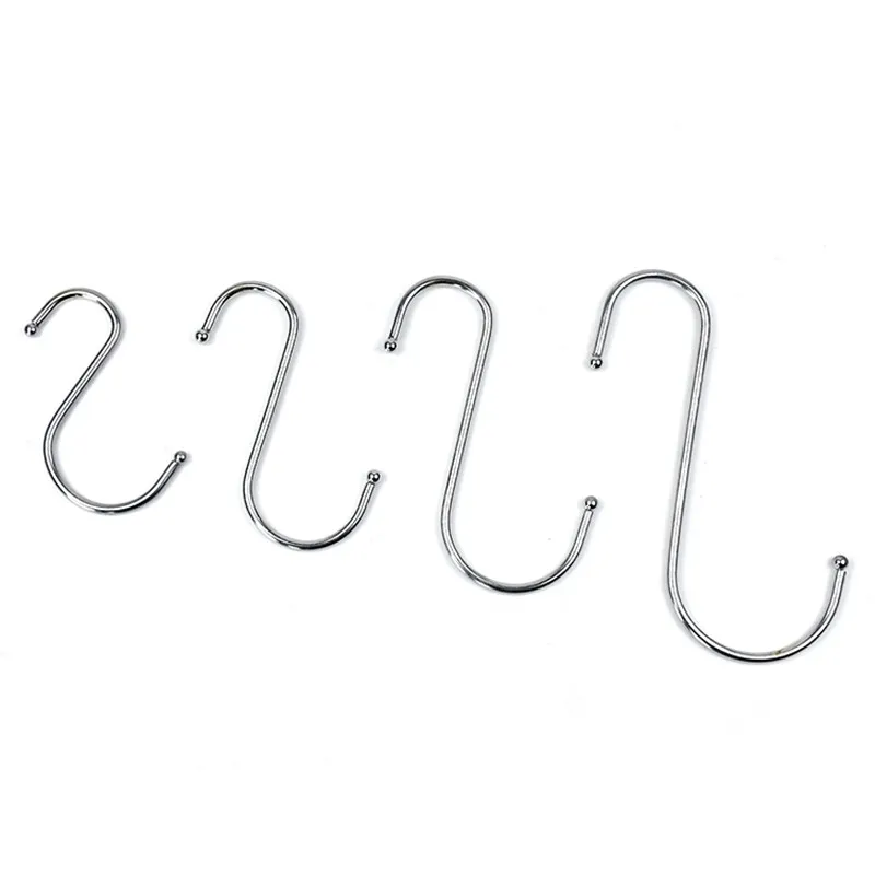 S Форма крючки и рельсы держатель из нержавеющей стали Ванная комната кухонное