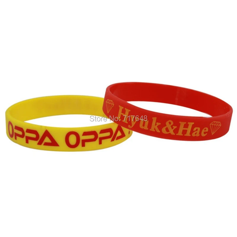 300 шт Супер Junior OPPA браслеты силиконовые Бесплатная доставка FEDEX|silicone bracelet|bracelet free