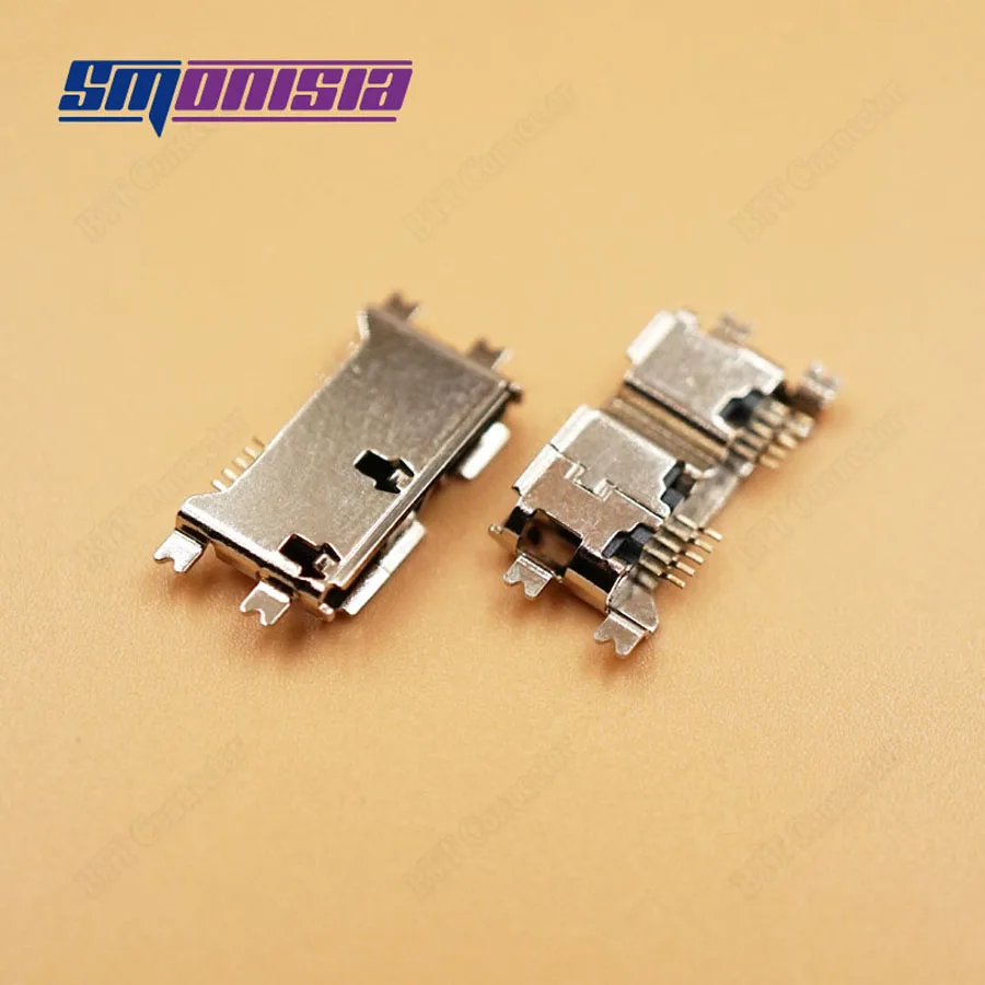 

100 шт., разъём MICRO USB 3,0 10P, 4 фиксированных ножки
