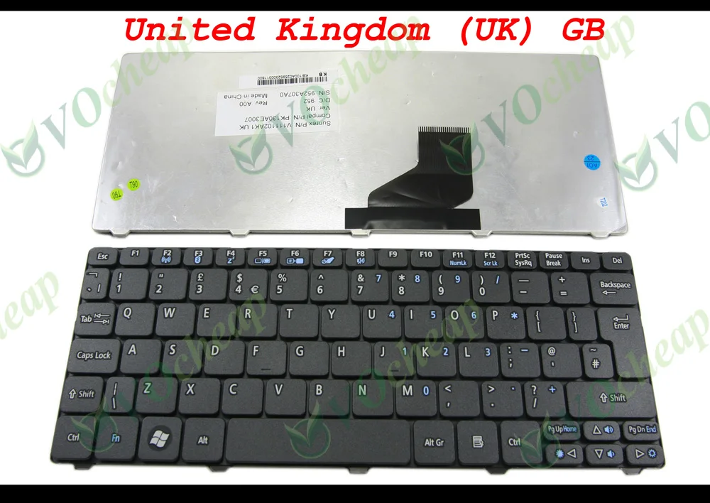 

Клавиатура для ноутбуков Acer Aspire One, клавиатура для Acer Aspire One 521, 522, 533, D255, D257, D260, D270, NAV70, PAV01, PAV70, ZH9, AO521, AO522, AO533, AOD255