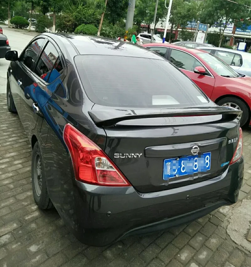 2011 до задний багажник спойлер на крышу с высоким наклоном для nissan sunny с помощью грунтовки или DIY цветной стоп-светильник спойлеры
