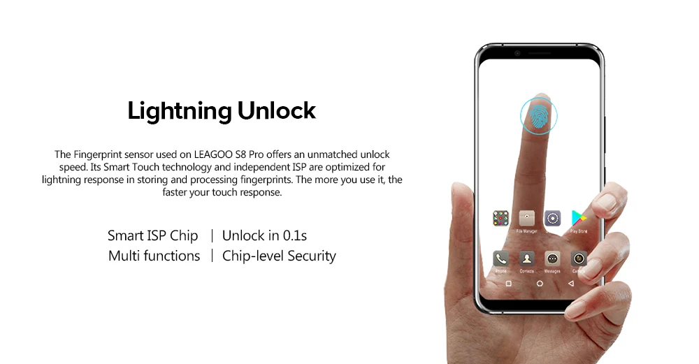 LEAGOO S8 Pro 5,9" Безель 18:9 FHD+ 2160x1080 дисплей 4G Helio P25 Восьмиядерный 6 Гб ram 64 Гб 13 МП Touch ID мобильный телефон