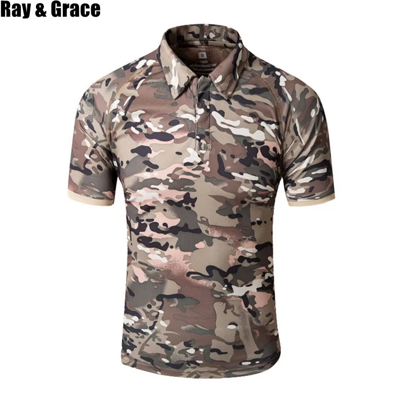 RAY GRACE тактические мужские футболки походные камуфляжные армейские военные