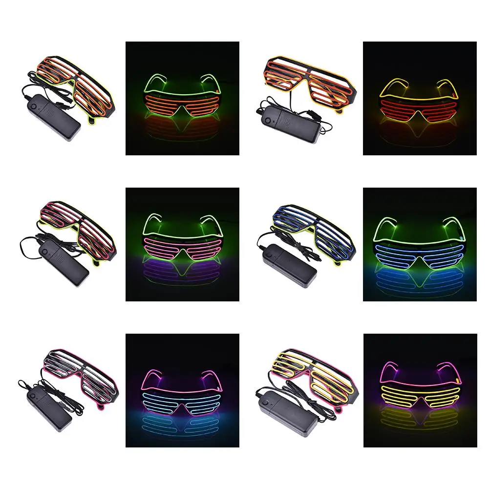 Двухцветные жалюзи режим вспышки EL вспышка светящаяся Вечеринка освещение