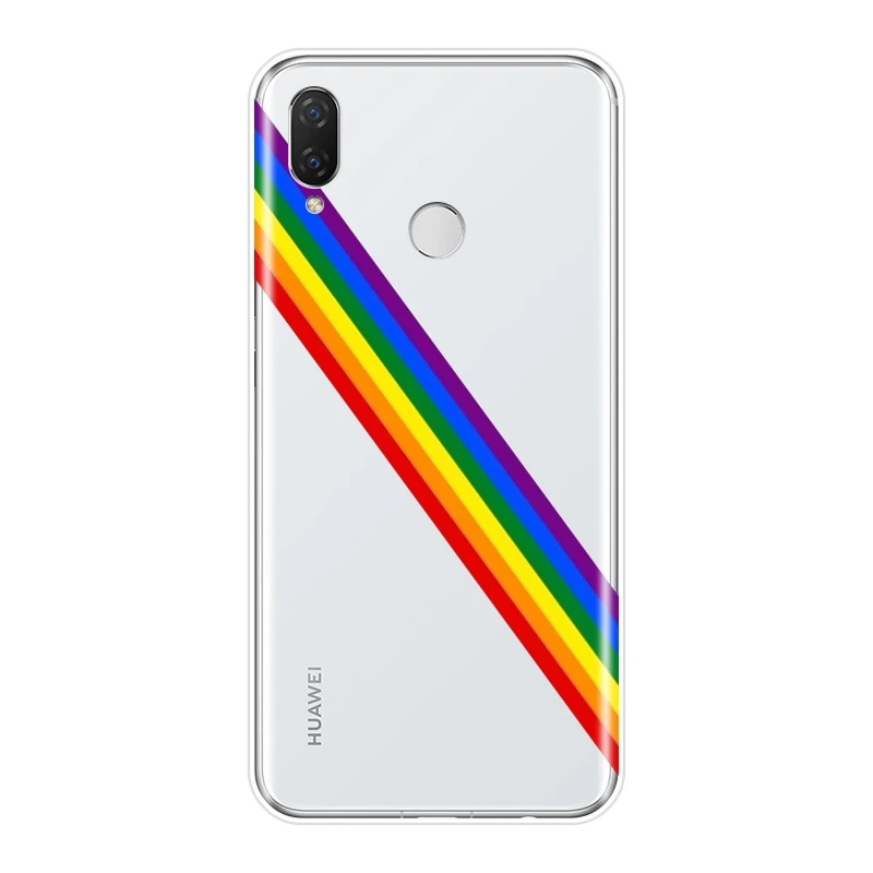 Задняя крышка для Huawei Nova 2i 3 3I 3E 2 Lite Plus Kawaii Cloud Rainbow мягкий силиконовый чехол