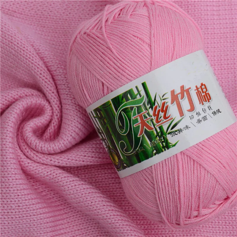 3 Pcs / Lot Natural Silk Bamboo Cotton Yarn Charcoal Baby thick yarn for knitting Line Milk Hand Crochet | Дом и сад
