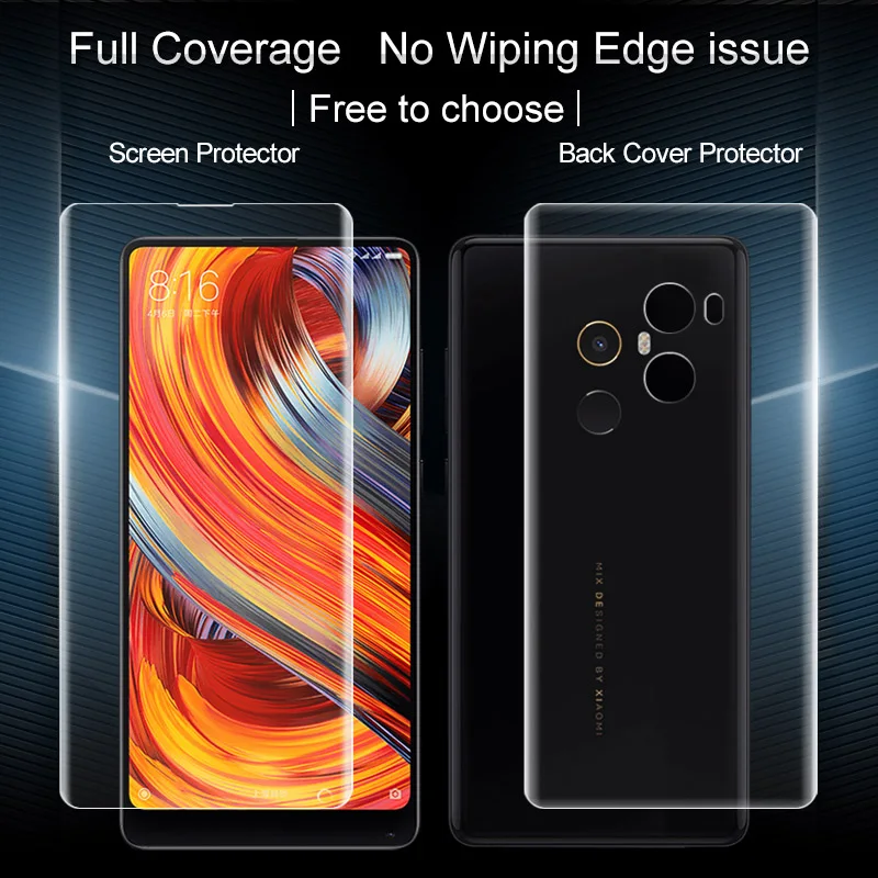2 шт. полное покрытие для Xiaomi Mi Mix MIX2 защита экрана и задняя крышка протектор Imak Все