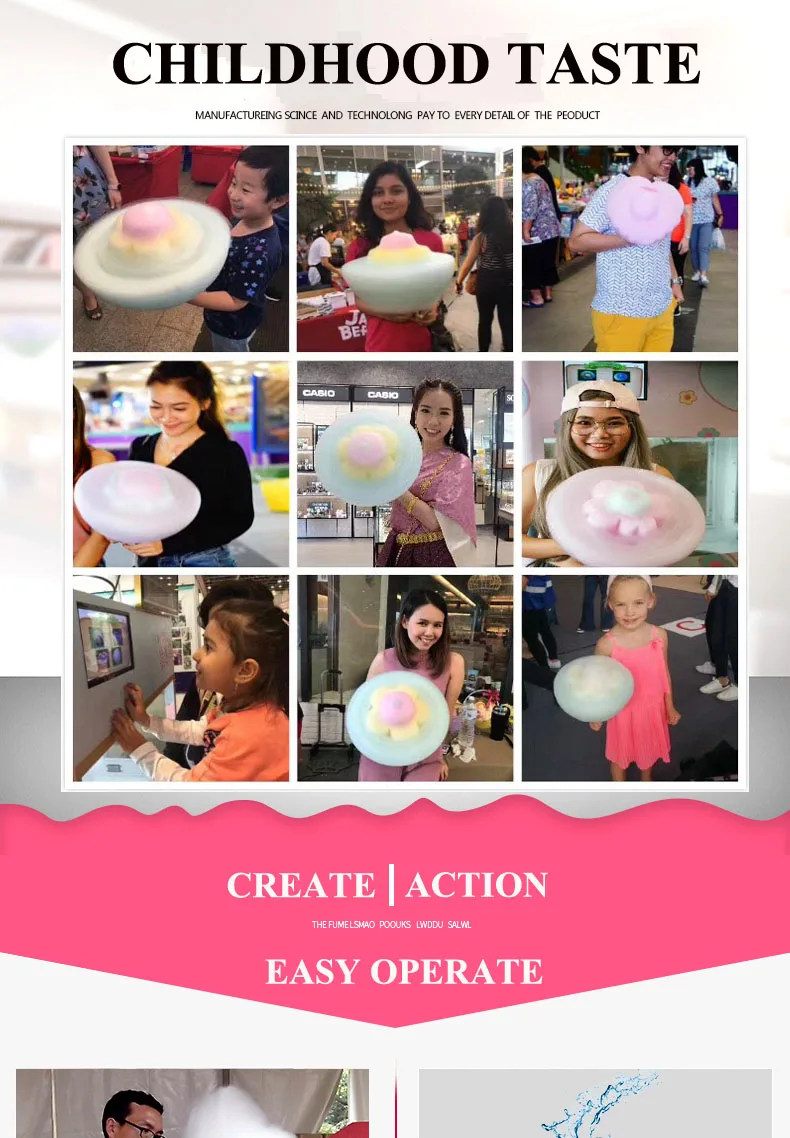 Высокая эффективность большая емкость машина для изготовления хлопковых конфет с лучшим качеством