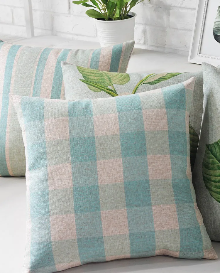 Сельская Орхидея синие цветы домашний декор подушка фламинго льняная хлопковая