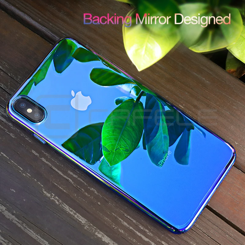 Роскошный чехол Cafele из поликарбоната для iPhone X XS MAX оригинальный зеркальный