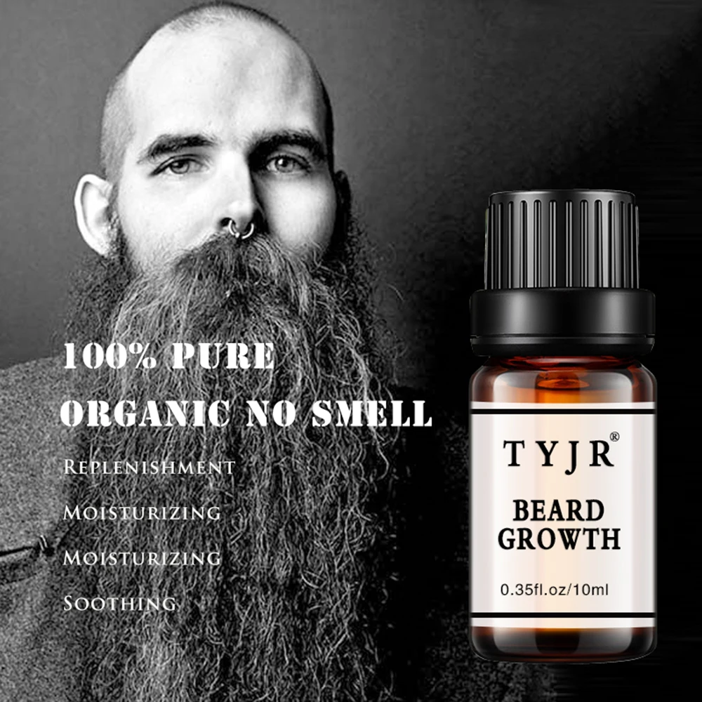 

10ml Men's Beard Growth Oil Nourishing Liquid Natural Thick hair Durable Whiskers Conditioner Prevent Hair Loss Product TSLM1