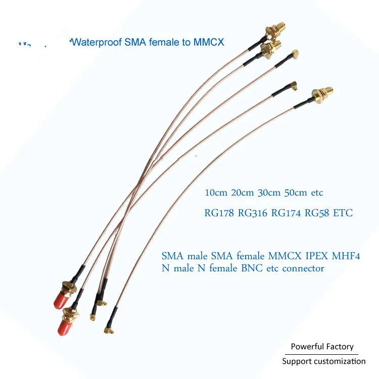 Бесплатный образец MMCX Pigtail RG178 SMA female to патч корд с male N BNC коннектор|Антенны для