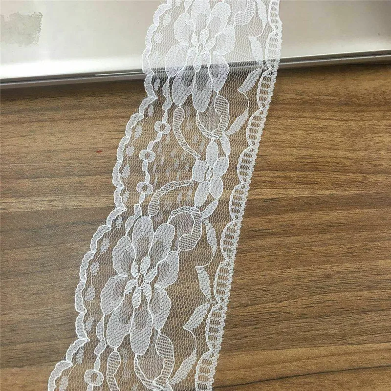 Hot selling 20yards/lot width 8cm bleaching inelastic lace Wedding dress accessories garment fabric | Дом и сад