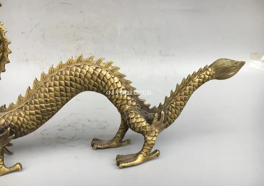 Медная латунная фольклорная домашняя статуя фэншуй 20 дюймов декор