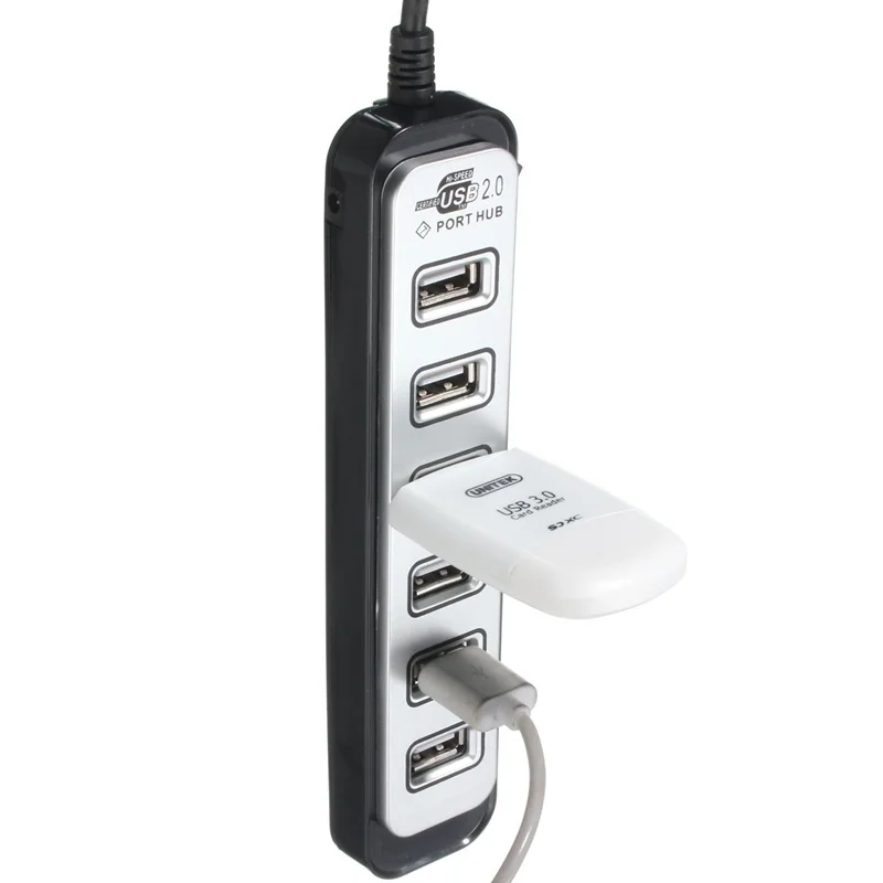 BASIX USB концентратор 2 0 портативный OTG 7 портов 480bps usb сплиттер с ВКЛ/ВЫКЛ для ПК
