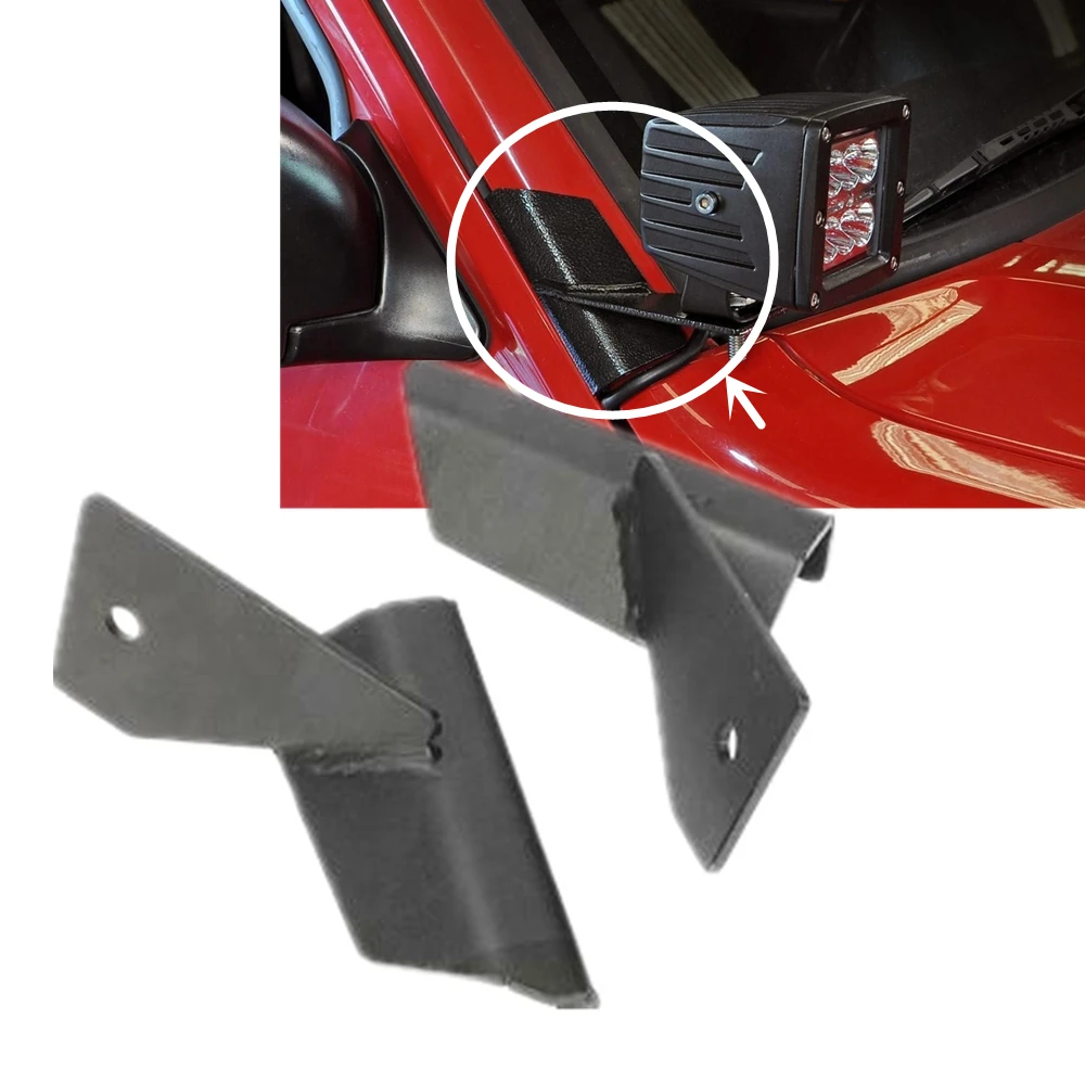 Подходит для 1984 2001 Jeep Cherokee XJ светодиодные рабочие фары A Pillar крепежные кронштейны