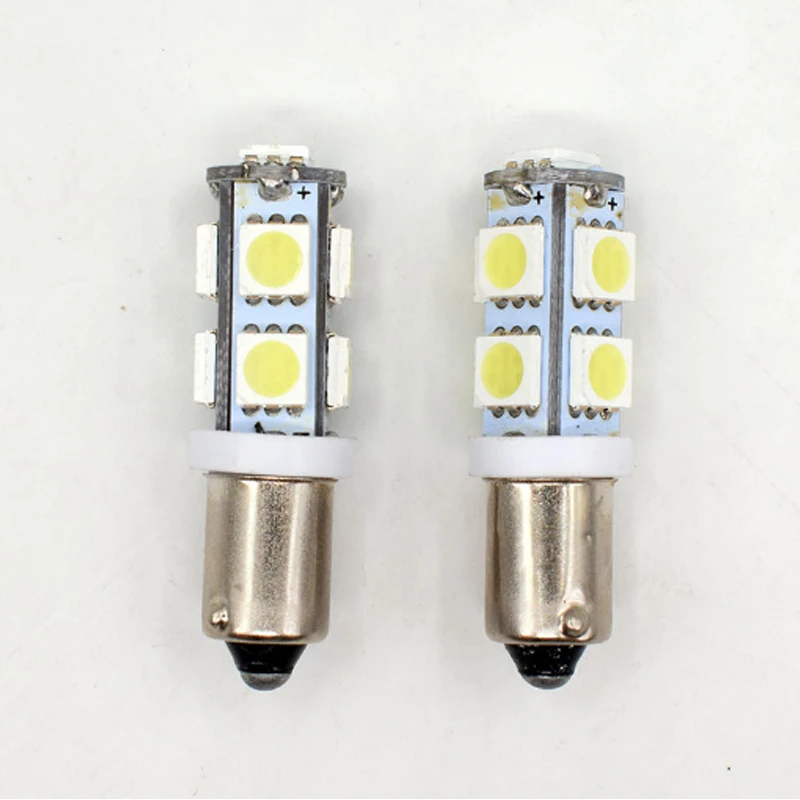 100X Автомобильные светодиодные лампы BA9S T4W 5050 LED 9 SMD номерные знаки индикатор
