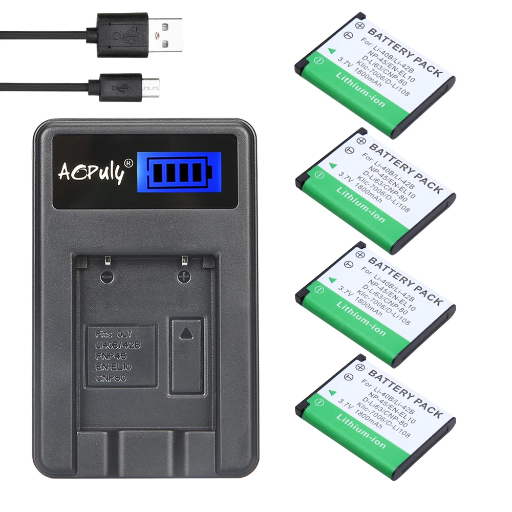 

LI-42B Li-40B Li 42B 40B EN-EL10 battery + LCD USB Charger for OLYMPUS U700 U710 FE230 FE340 FE290 FE360 U1040 X915 VR320 VR330