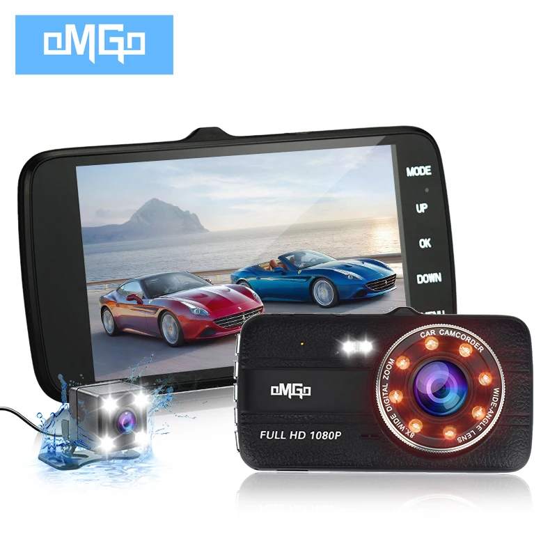 4 &quotips Двойной объектив Автомобильный авто DVR Камера автомобилей видеокамера