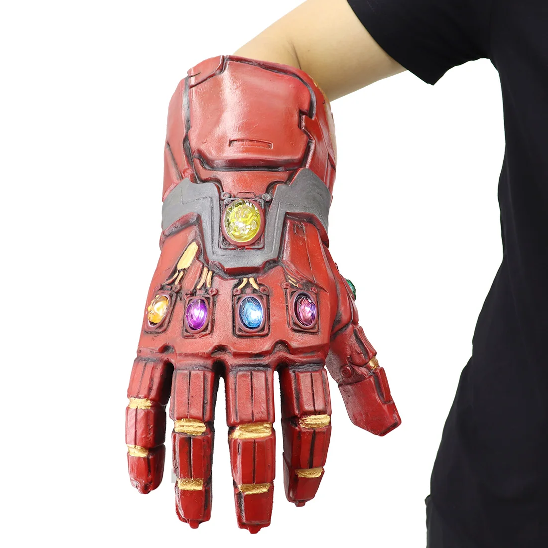 Железный человек Tony Stark Infinity Gauntlet светодиодный светильник супергерой Бесконечность камень косплей перчатки Гибкие пальцы