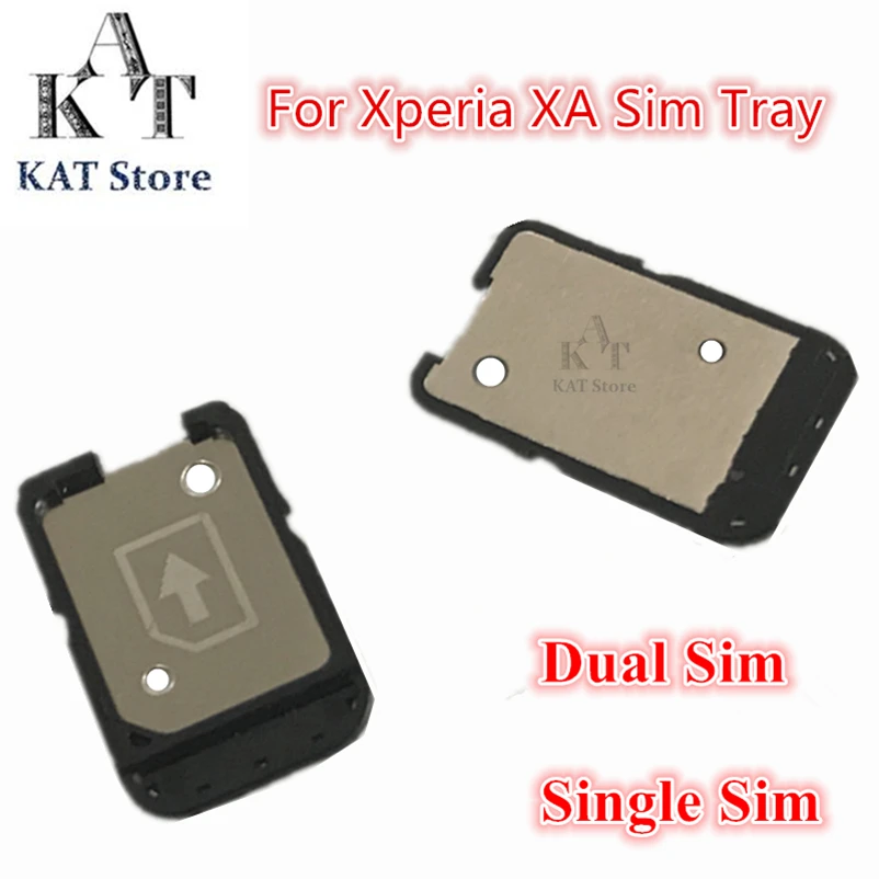 

1Pcs Single & Daul Sim Card Tray for Sony Xperia XA F3111 F3113 F3115 VS E5 F3311 F3313 SIM Card Slot Reader Holder Replacement