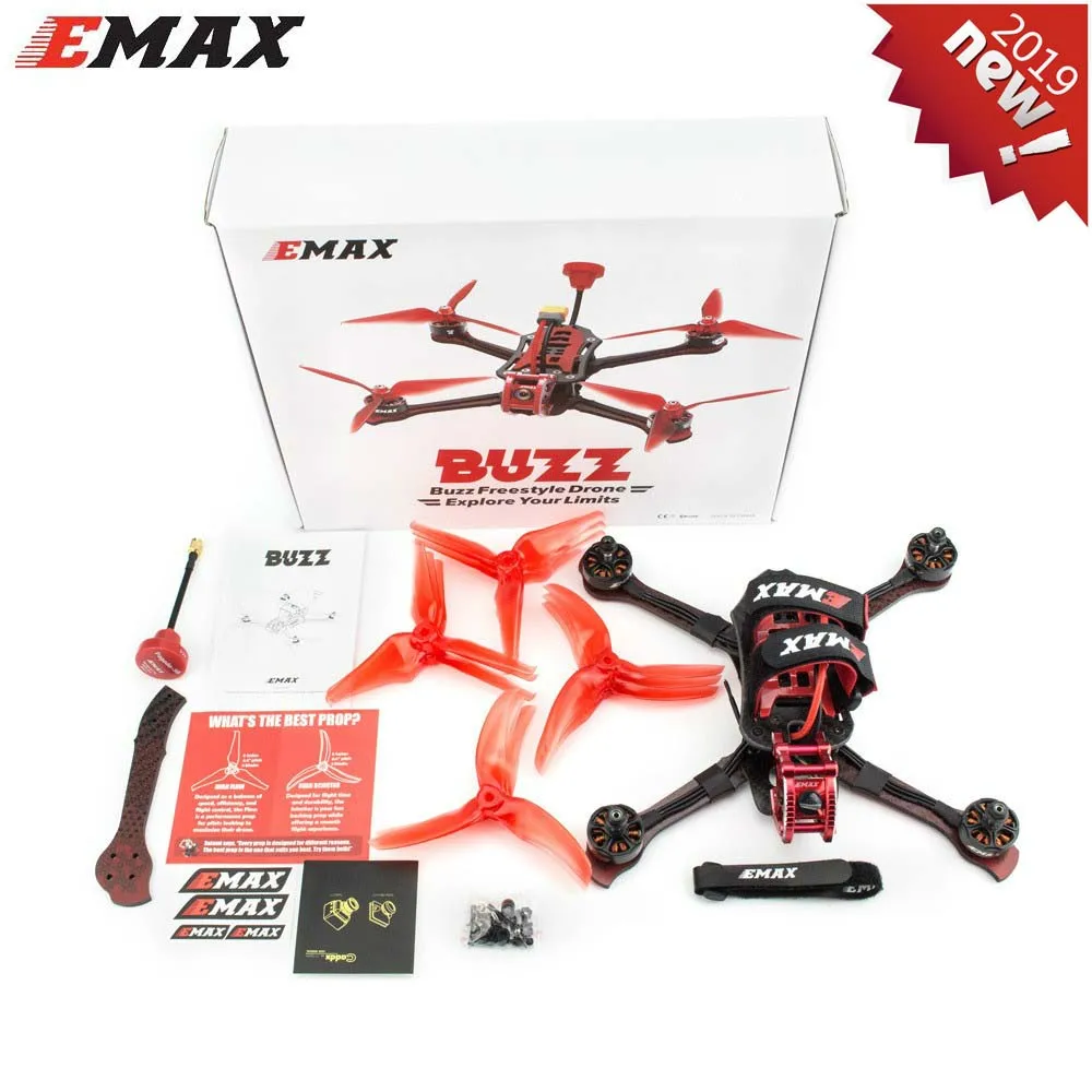 Новый Emax 245 мм углеродное волокно Базз 5 дюймовый гоночный Дрон 2400kv/1700kv мотор с FrSky