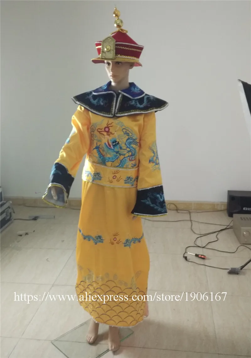 Светодиодная светящаяся императорская одежда китайское традиционное Старинное