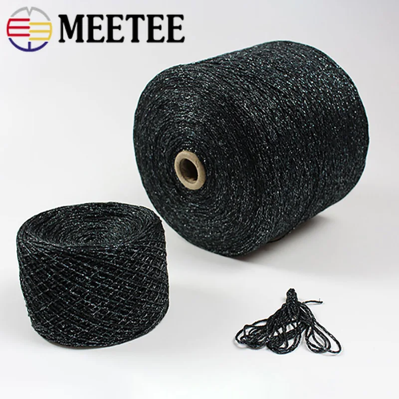 Meetee 100 г/рулон Золотая Серебряная пряжа яркая проволока для вязания металлизированная нить DIY ручной вязки шнур для декора аксессуары для рукоделия
