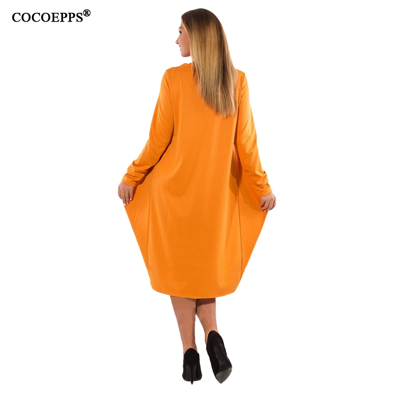 COCOEPPS 2019 5XL 6XL Women Winter Dresses Fashion Plus Size women Clothing Loose Dress Big Casual Elegant Warm vestidos | Женская