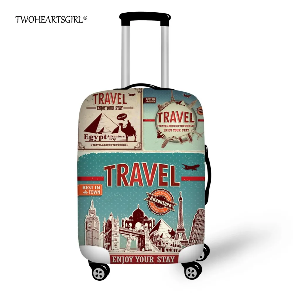 

Twoheartsgirl Elastic Travel Luggage Cover Stretch 18-32 inch Suitcase Protection Cover Personalized Trunk Case Cover Waterproof