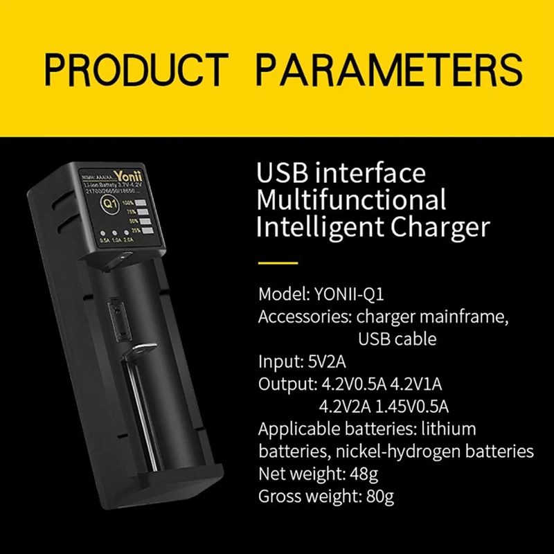 18650 зарядное устройство 26650 Usb умное никель-водородное Aa Aaa 21700 с одним слотом