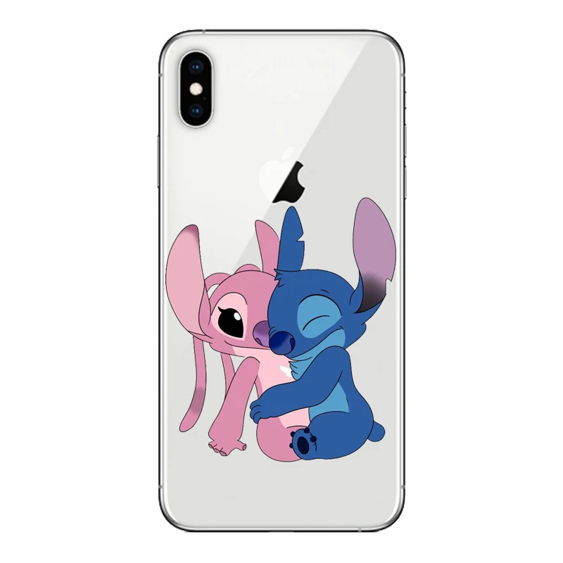 Мультяшный милый Стич Ститч чехол для телефона для iPhone 8 7 11Pro MAX 6 6S Plus X XR XS MAX 5 5S SE Мягкий силиконовый чехол из ТПУ - Цвет: TPU