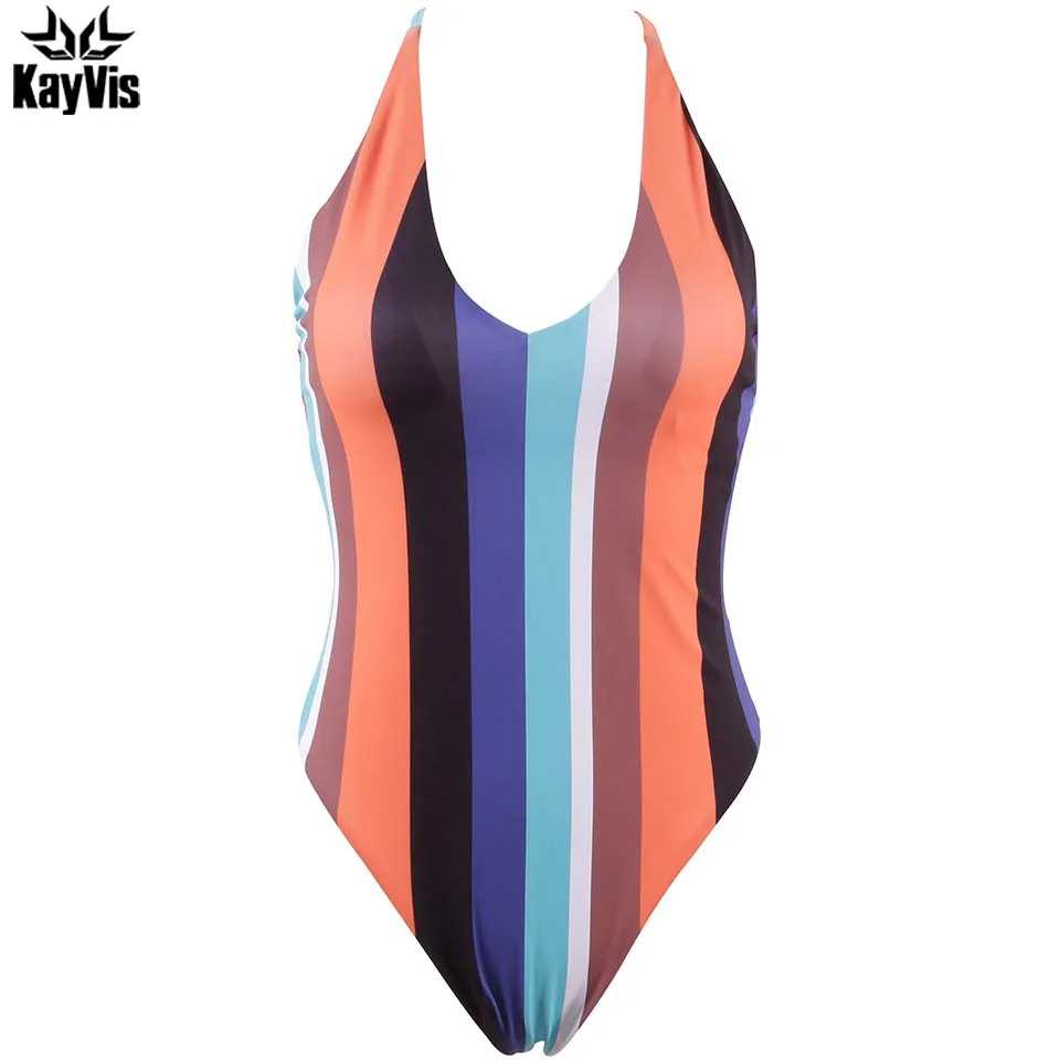 KayVis новый сексуальный цельный купальник женский винтажный купальный костюм плюс