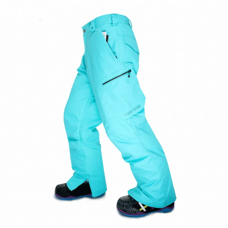 GSOU зимние высококачественные мужские лыжные штаны для сноуборда Красочные
