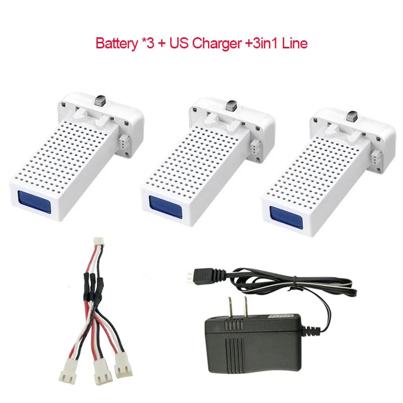 3batteryLineUSCharge SYMA X8Pro X8SW X8SC 7,4 в 2000 мАч батарея Радиоуправляемый Дрон Вертолет Syma X8sw X8SC X8Pro серия аксессуары Запчасти - Цвет: 3batteryLineUSCharge