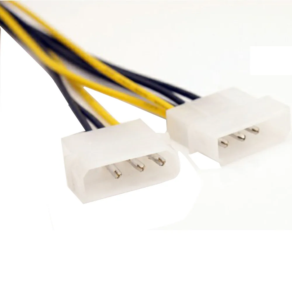 Двойной Molex LP4 4 контактный к 8 PCI E Экспресс конвертер адаптер кабель питания