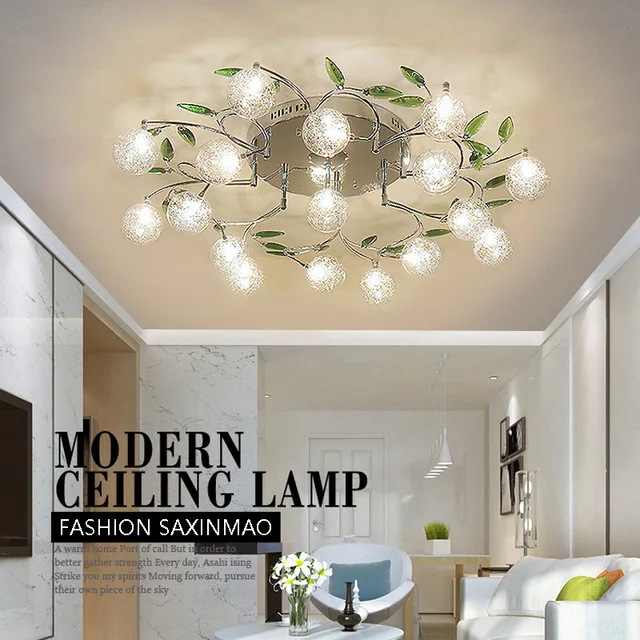 LED living room lighting ceiling lamp garden minimalist atmosphere art circular bedroom Ceiling lights AC110-240V | Лампы и освещение