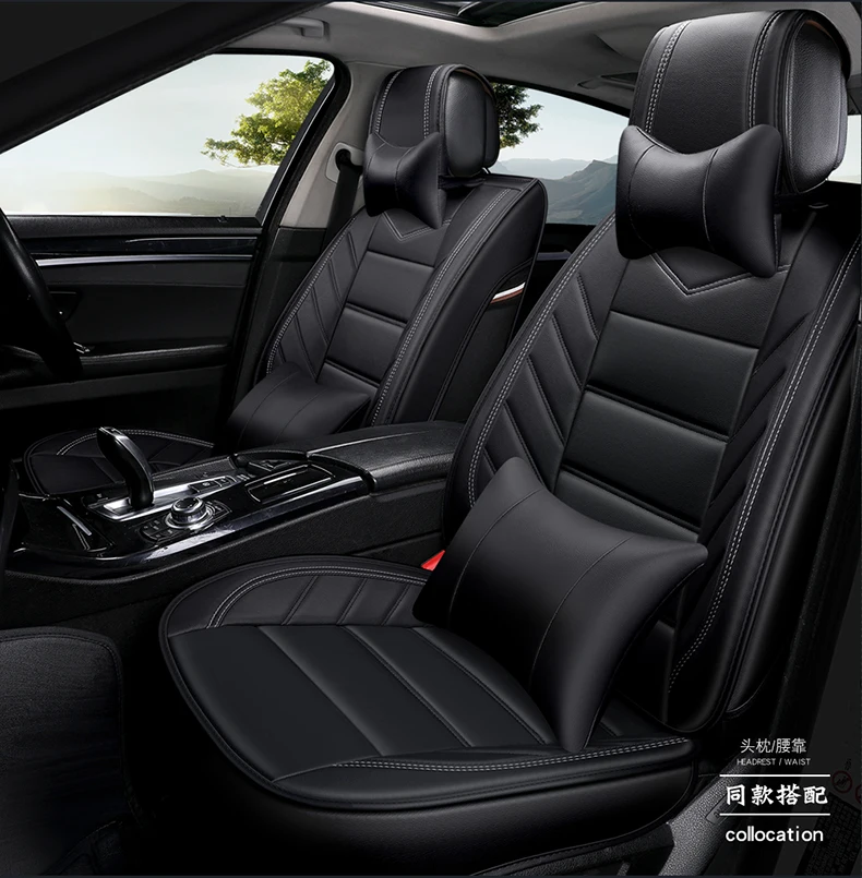 Чехол для автокресла из искусственной кожи для VW Amarok Bora CC Golf Variant Santana T-Roc jetta 4 6 mk5 mk6 Tiguan L Touareg