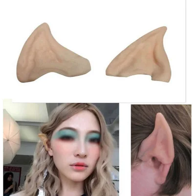 Latex Fairy Pixie Elf Ears Cosplay Accessories LARP Halloween Party Soft Pointed Prosthetic Tips Ear | Дом и сад