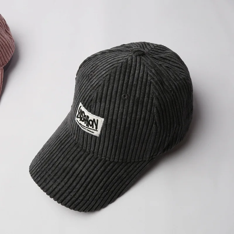 New Arrival Autumn and Winter Thick Warm Corduroy Peaked Cap Unisex Baseball Casual Letter Embroidery Sun Hat | Аксессуары для