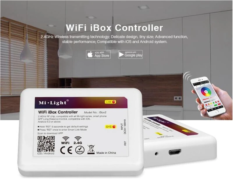 Mi Light WiFi iBox 2 LED контроллер Smart 4G беспроводной RF RGB контроль для Mi. RGBW WW RGBCCT лампа