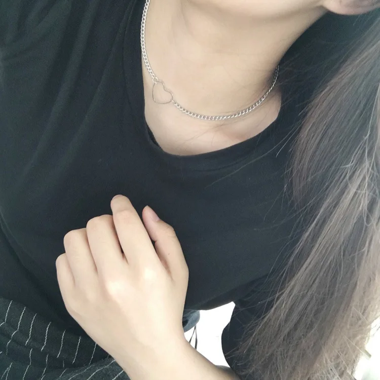 Панк мода дикий ожерелье 2020 новый золотой сексуальный полый сердце любовь